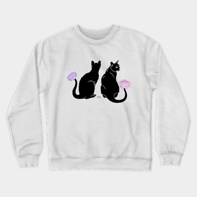 Flower Cats Crewneck Sweatshirt by camissao